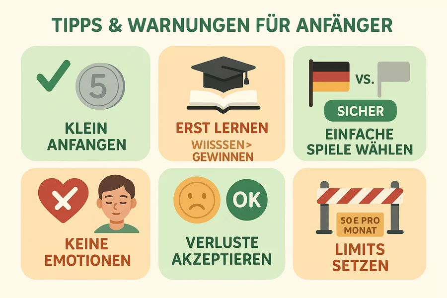 Wichtige Tipps für Anfänger - Dos and Don'ts beim Einstieg in Sportwetten