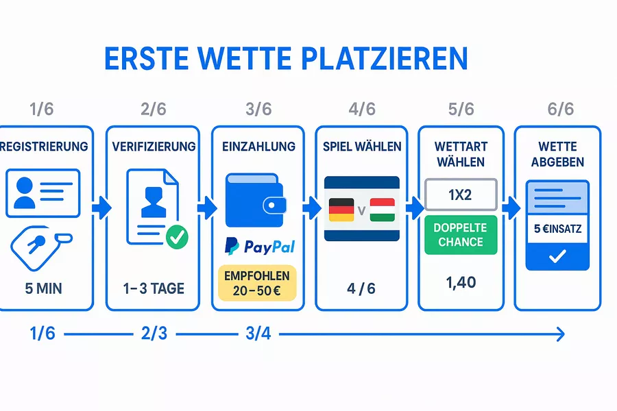 Erste Wette platzieren - Schritt-für-Schritt Anleitung für absolute Anfänger